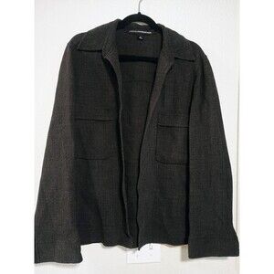 Linda Allard Ellen Tracy Womens Wool Blazer Top Size 16 Black Open Front